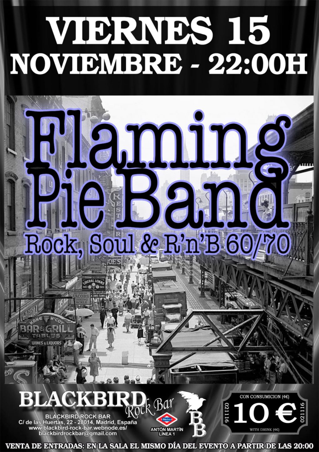 Flaming Pie Band banda versiones rock pop soul Madrid Blackbird